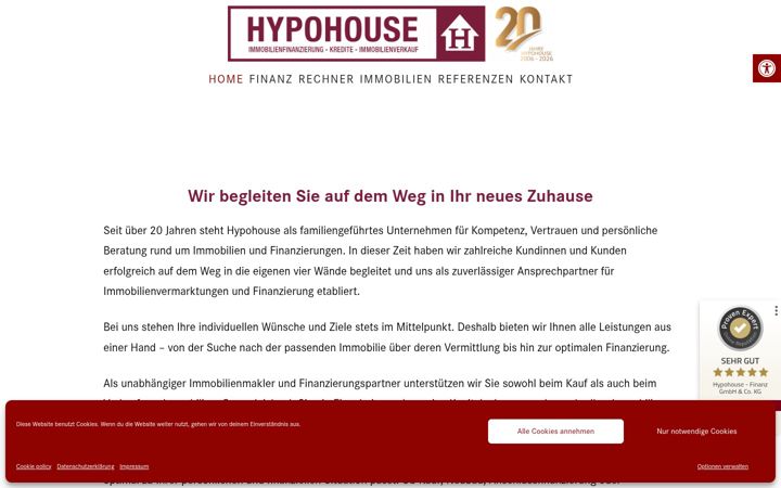 Screenshot ta' hypohouse.de