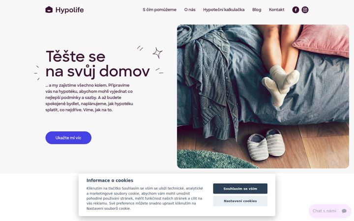 Screenshot of hypolife.cz