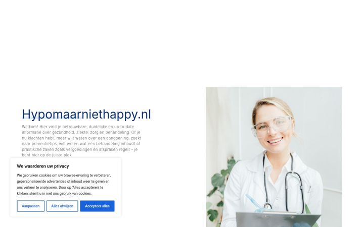 Screenshot of hypomaarniethappy.nl