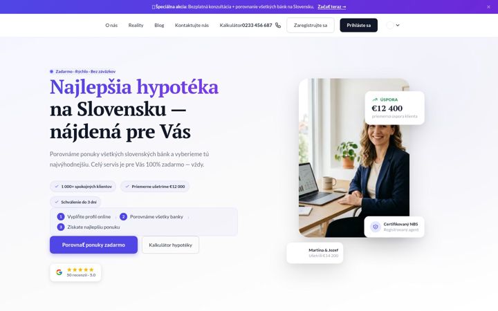 Screenshot of hypomo.sk