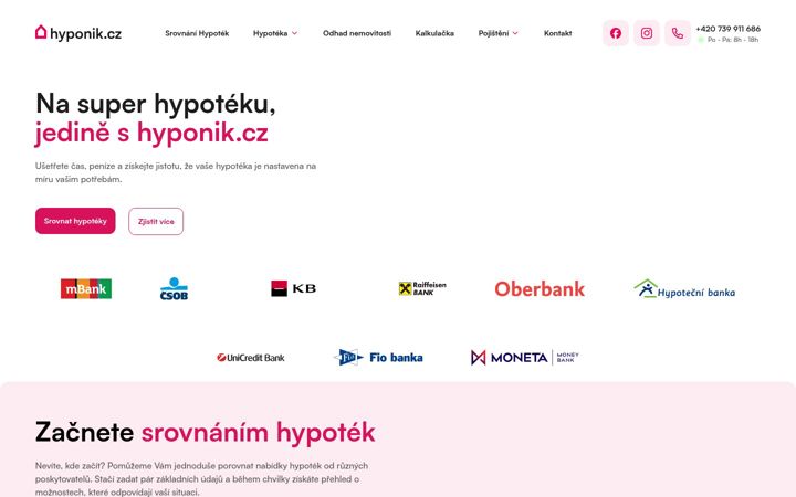 Kuvakaappaus sivustosta hyponik.cz