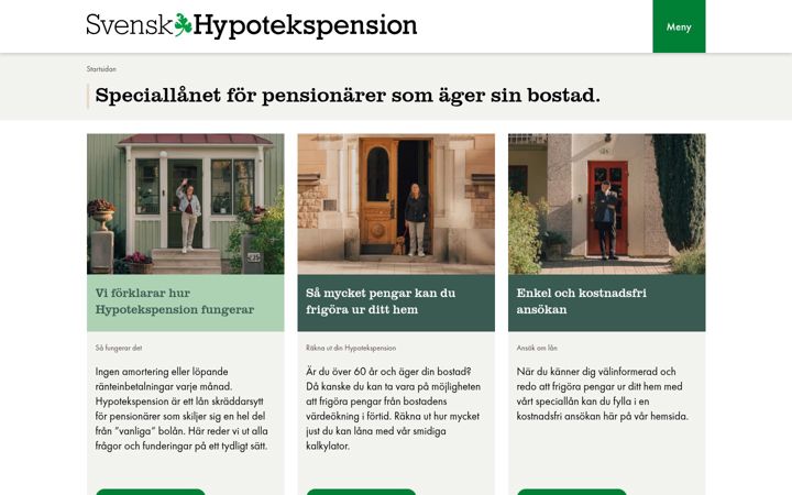 Screenshot of hypotekspension.se