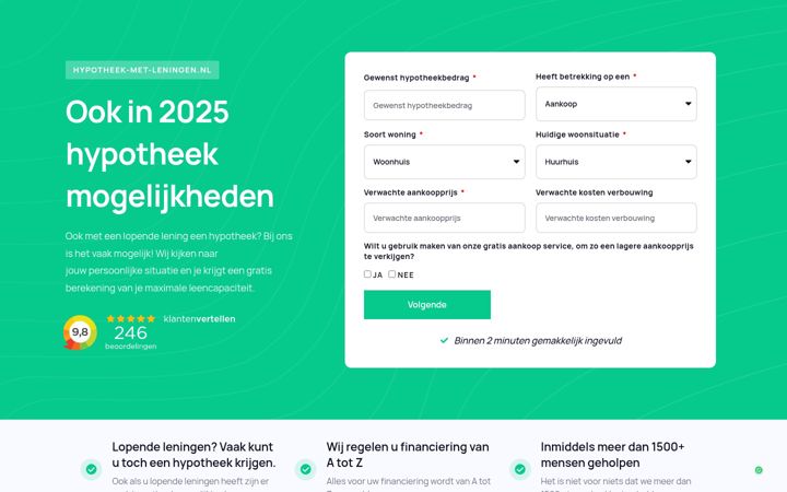 Screenshot of hypotheek-met-leningen.nl