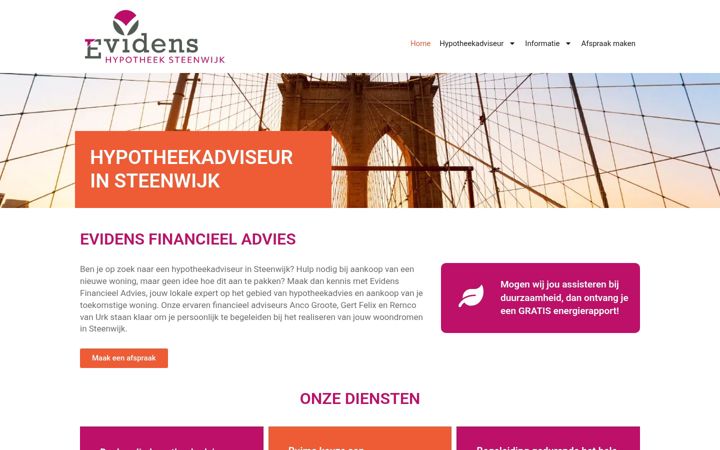 Screenshot of hypotheeksteenwijk.nl