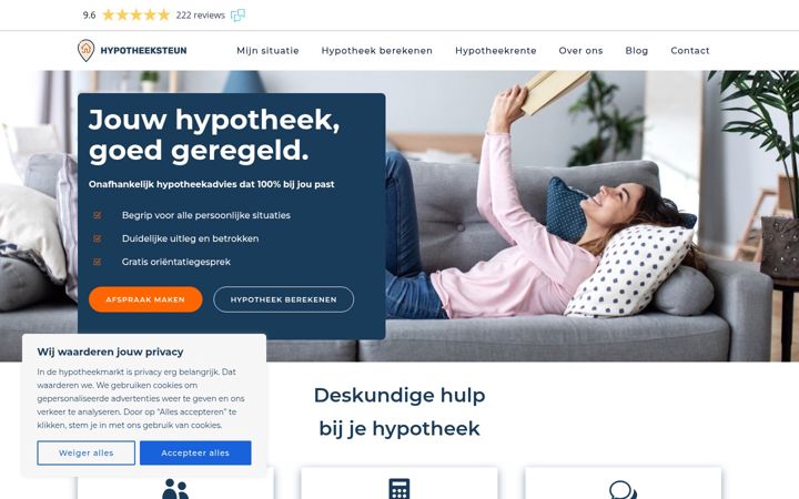 Screenshot of hypotheeksteun.nl