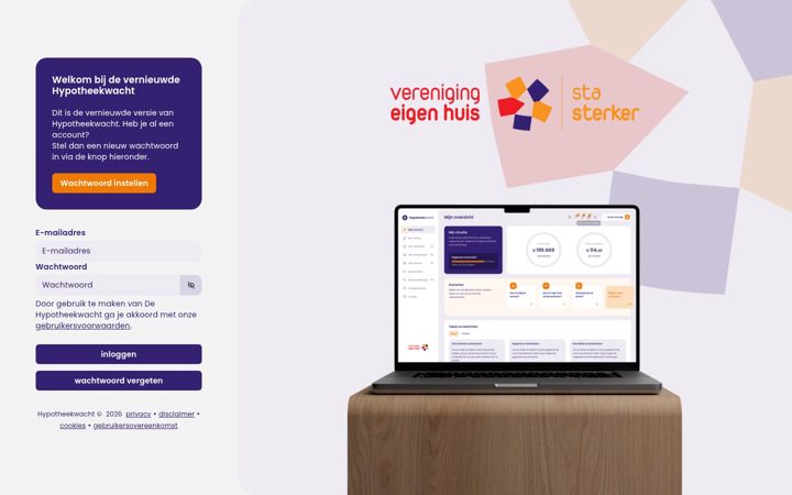 Screenshot of hypotheekwacht.nl