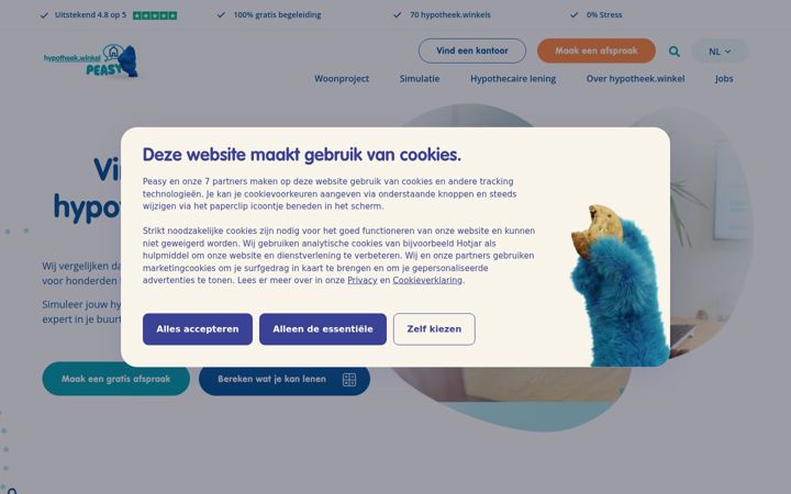 Screenshot of hypotheekwinkel.be