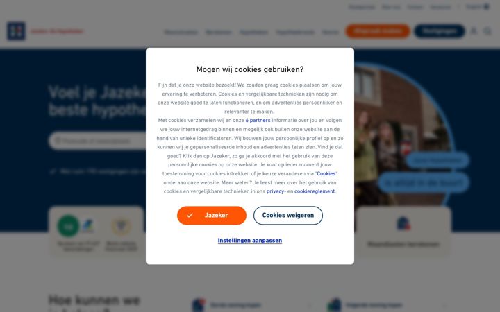 Screenshot van hypotheker.nl