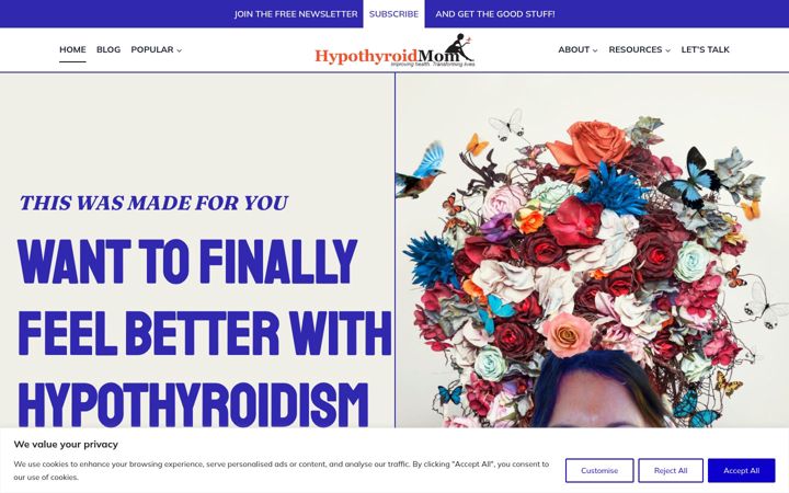 Screenshot stránky hypothyroidmom.com