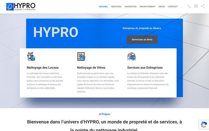 Screenshot of hypro.fr