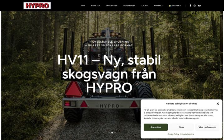 Screenshot of hypro.se