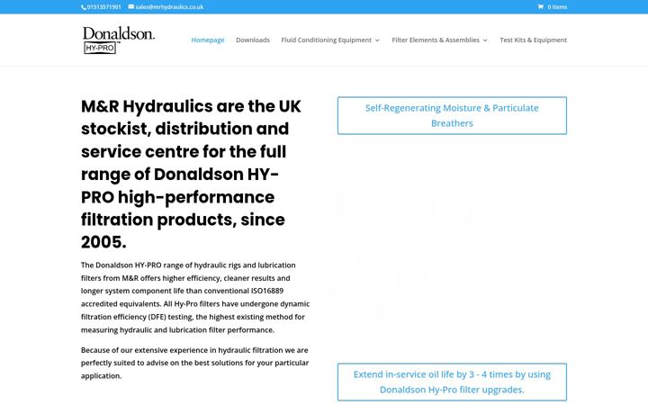 Screenshot of hyprofiltrationuk.co.uk