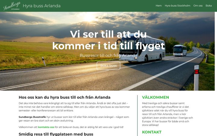 Screenshot of hyrabussarlanda.se