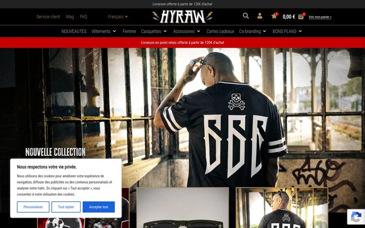 Screenshot stránky hyraw.com