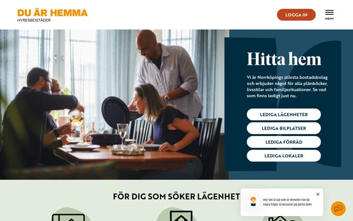 Zrzut ekranu hyresbostader.se