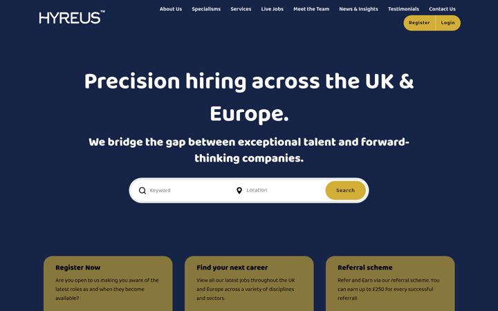 Screenshot of hyreus.co.uk