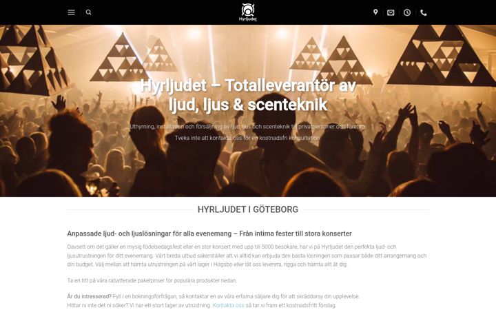 Screenshot of hyrljudet.se