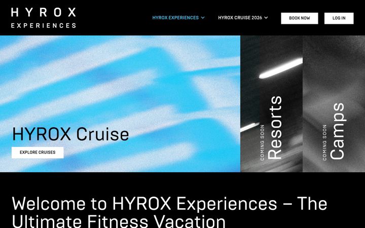 Screenshot stránky hyroxexperiences.com
