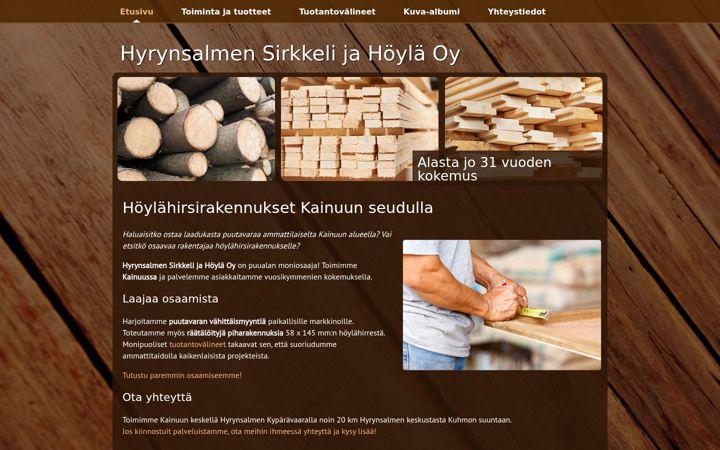 Screenshot of hyrynsirkkeli.fi