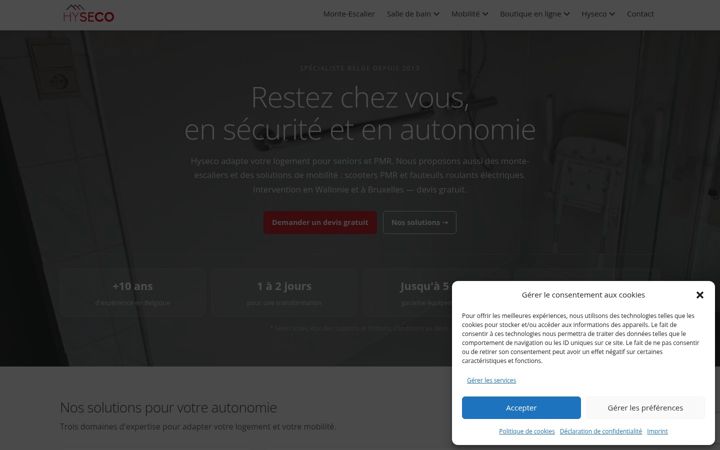 Screenshot of hyseco.be