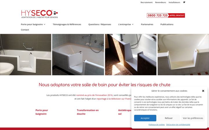 Screenshot of hyseco.ch