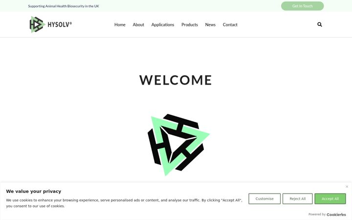 Screenshot of hysolv.com