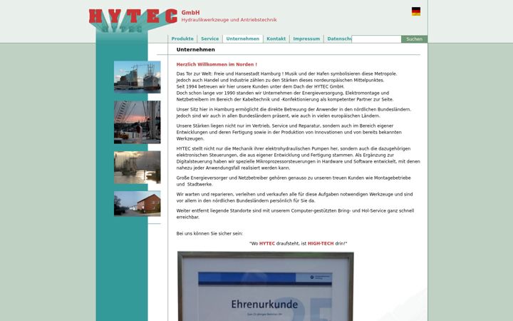 Screenshot of hytec-hamburg.de