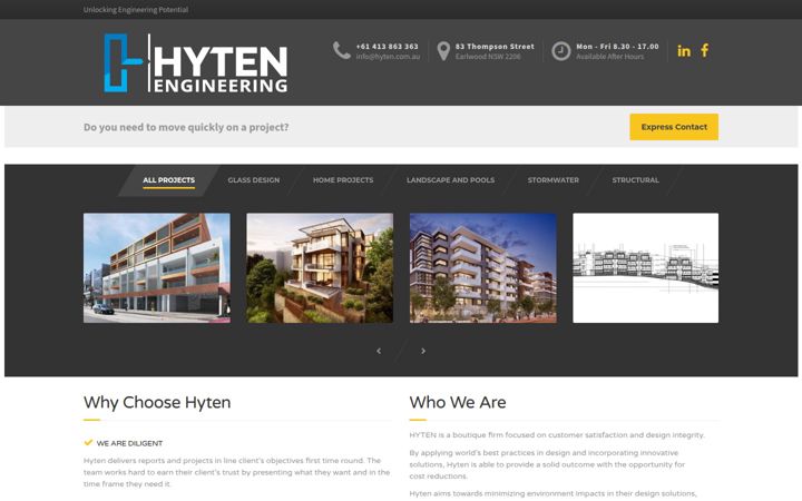 Screenshot of hyten.com.au