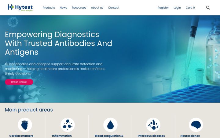 Screenshot of hytestna.com