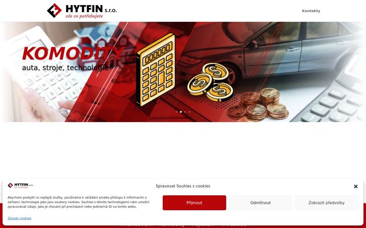 Screenshot of hytfin.cz
