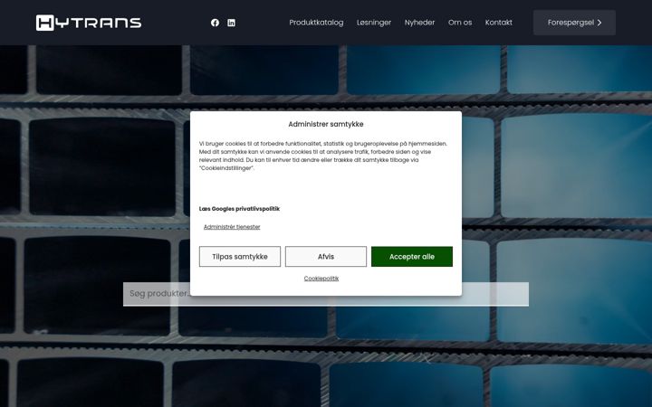 Screenshot of hytrans.dk