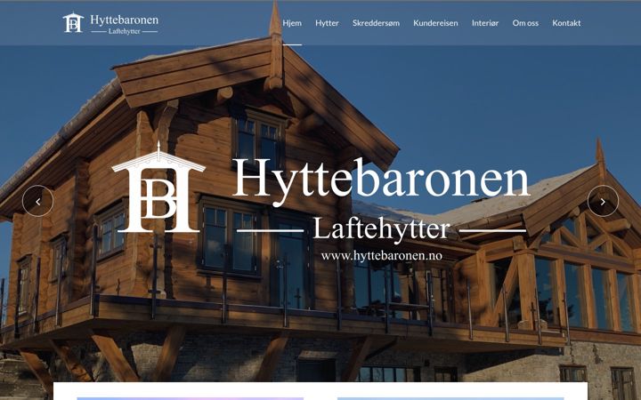 Screenshot of hyttebaronen.no