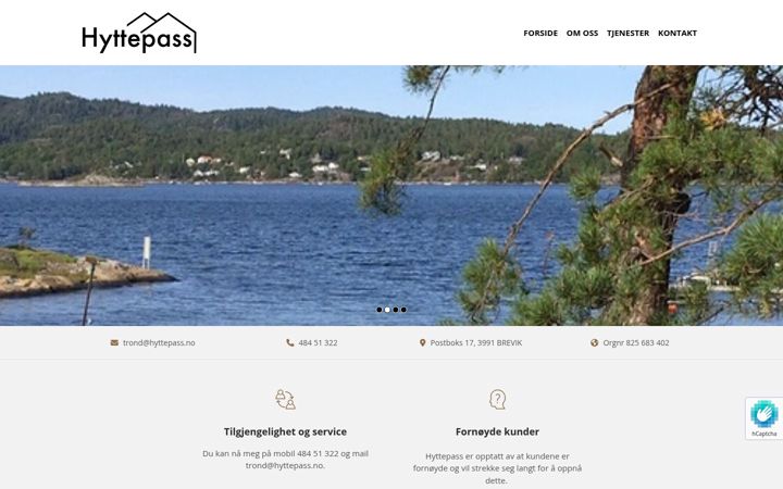 Kuvakaappaus sivustosta hyttepass.no