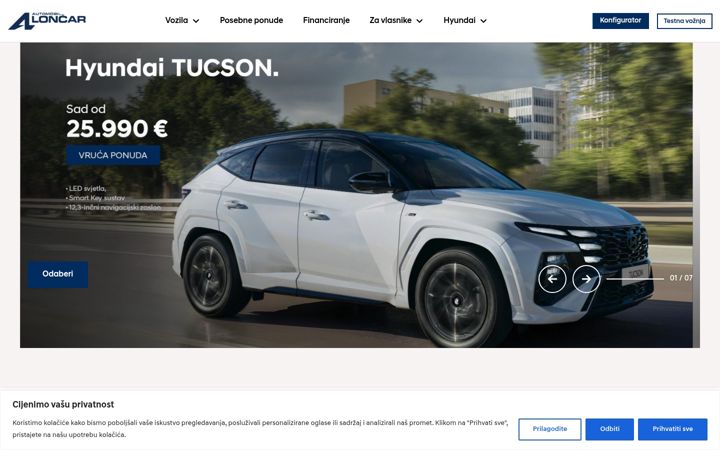 Screenshot of hyundai-loncar.hr