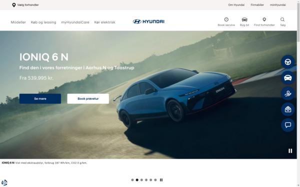 Screenshot of hyundai.com