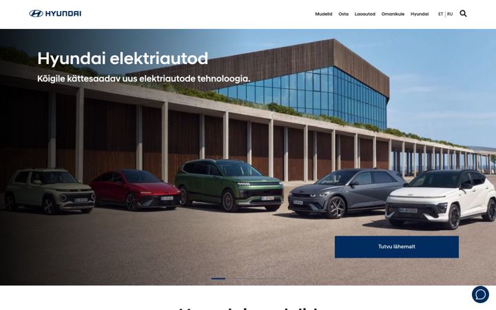 Screenshot of hyundai.ee