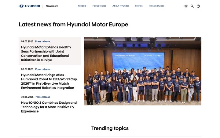Screenshot of hyundai.news