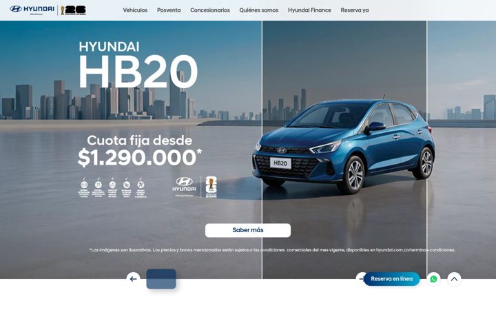 Zrzut ekranu hyundaicolombia.co