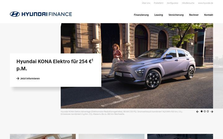 Screenshot of hyundaifinance.de