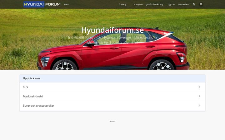 Screenshot of hyundaiforum.se