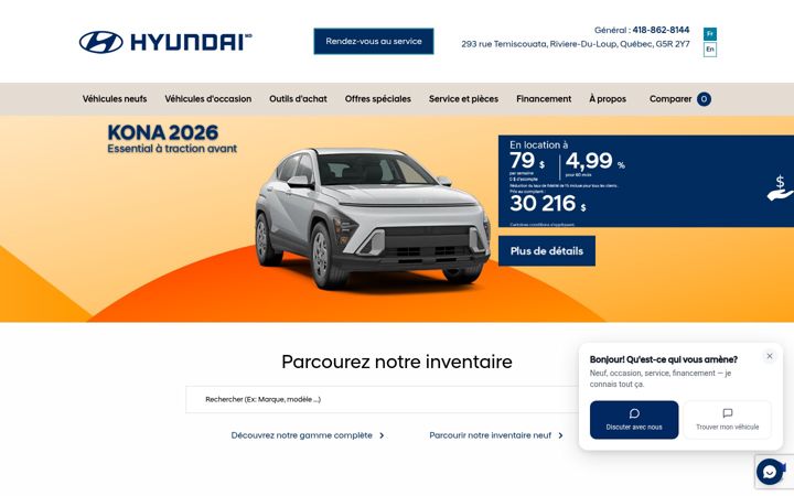 Screenshot of hyundairiviereduloup.com