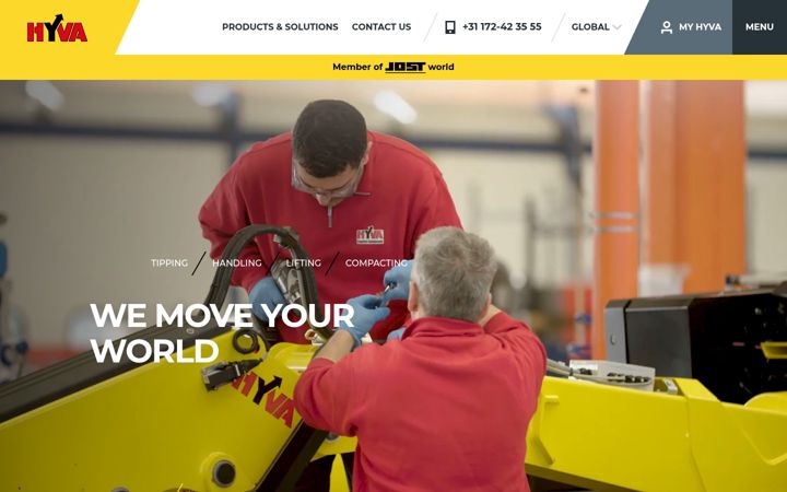 Screenshot of hyva.com