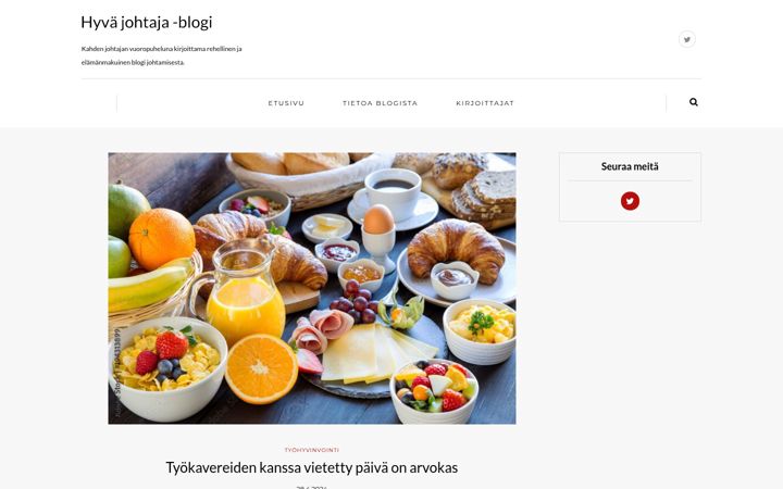 Screenshot of hyvajohtaja.fi