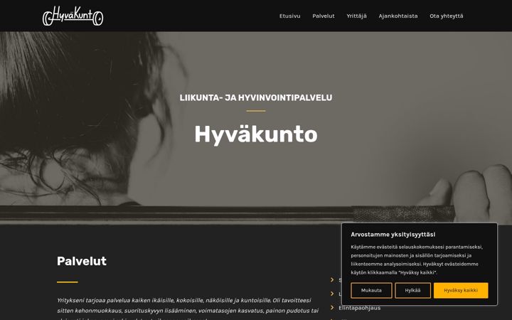 Screenshot of hyvakunto.net