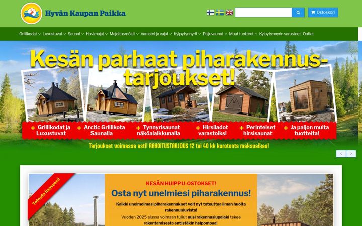 Capture d'écran de hyvankaupanpaikka.fi