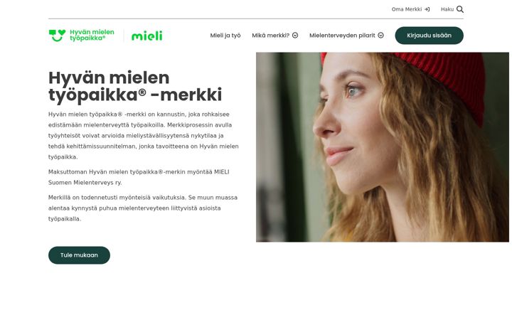 Screenshot of hyvanmielentyopaikka.fi
