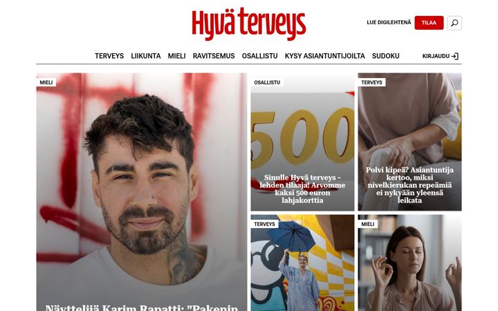 Screenshot of hyvaterveys.fi