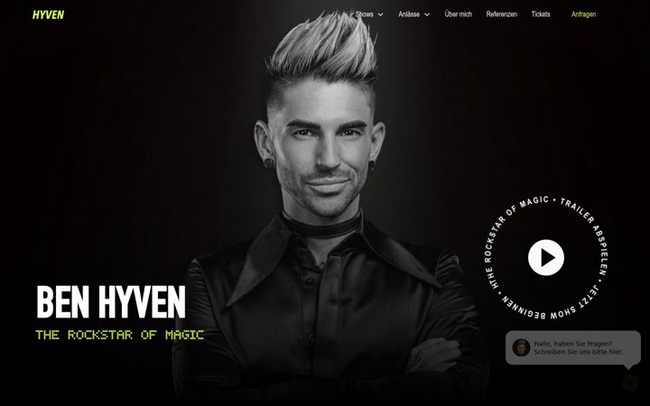 Screenshot of hyven.at