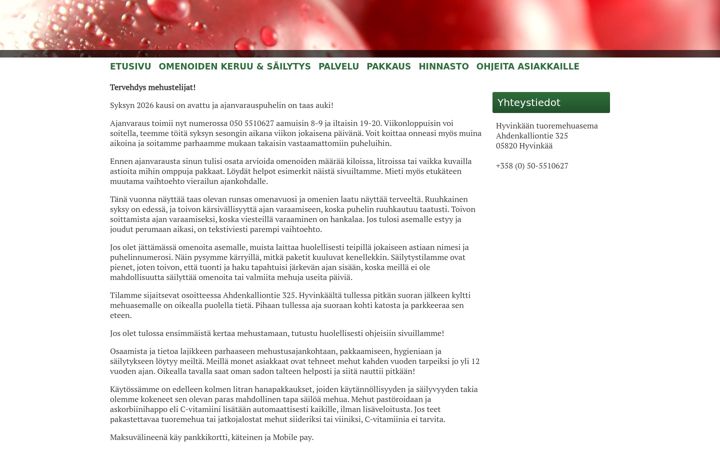 Screenshot of hyvinkaanmehuasema.com