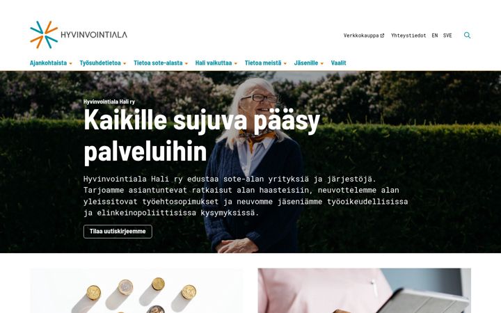 Screenshot of hyvinvointiala.fi